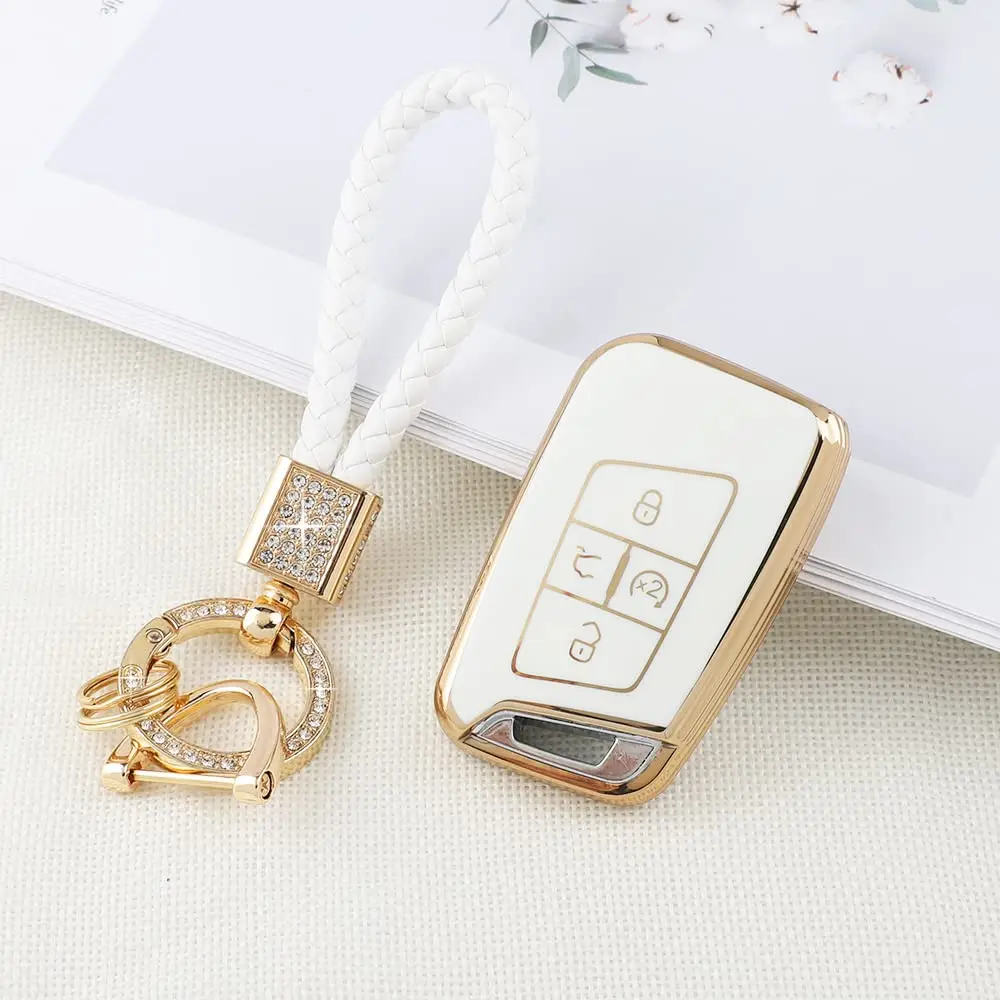 DIYSMART Key cover for VW Tiguan Jetta GLI Atlas Cross Sport Arteon Taos SEL Key Fob Cover Volkswagen Key Case Soft Covers