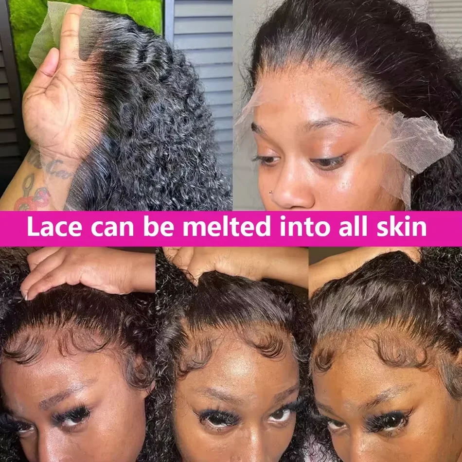 Natürliches schwarzes lockiges Echthaar 8-14 Zoll Kurze Bob Lockenperücken 13x4 HD Transparente Lace Frontal Perücke für Frauen – Detail 5