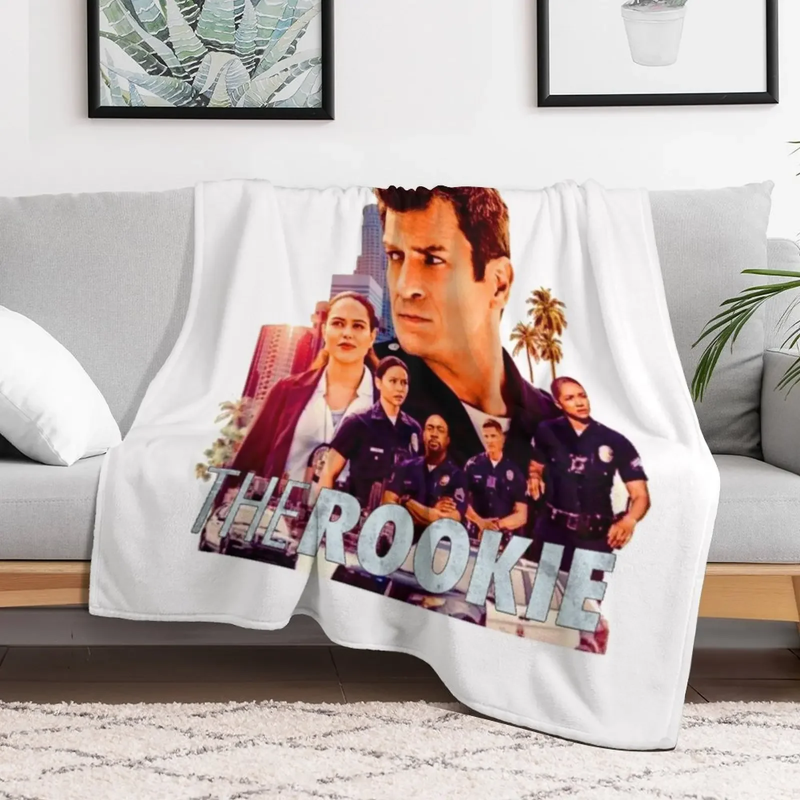 The Rookie Sticker Fanart Throw Blanket Soft Bedroom Blanket for Night Sleeping