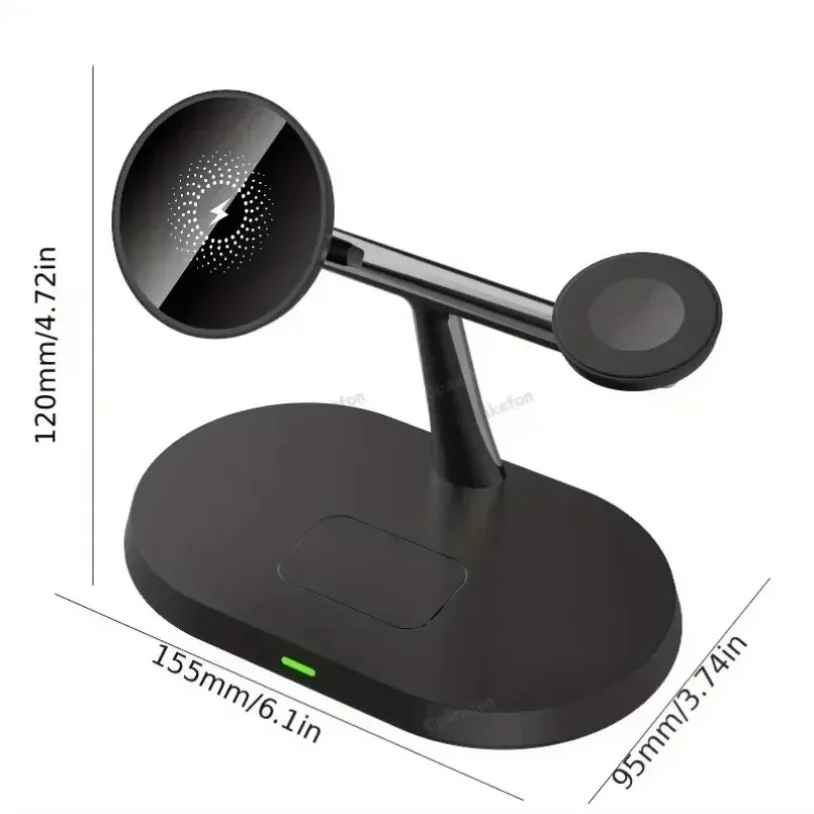 3-IN-1 Magnetic Wireless Charger Phone Charge Dock For Samsung S25 S24 S23 Galaxy Watch 7 6 5 4 3 2 Buds2/3/3 Pro Quick Charging view 5