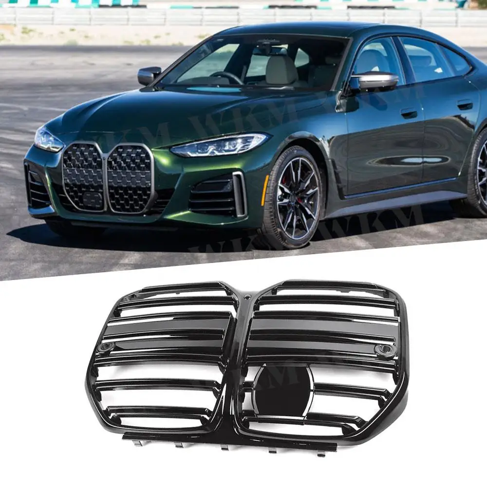 ABS Gloss Black Car Front Bumper Mesh Grille Frame for BMW 4 Series G26 425i 430i M Sport Sedan 2021 + Front Grills Accessories