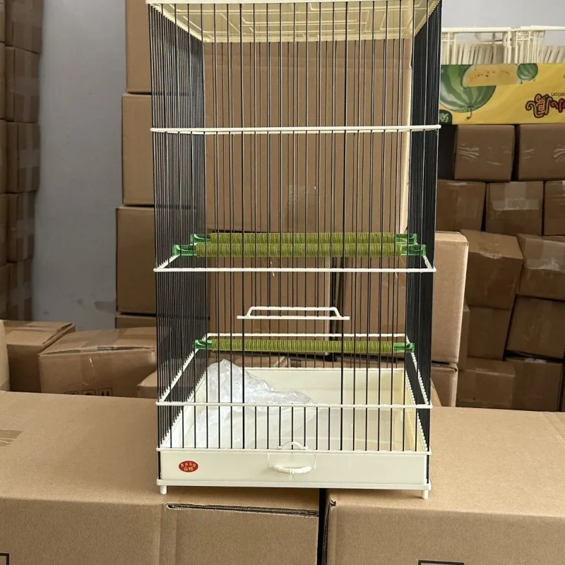 Xinhua's new heightening, plastic-steel big flying cage parrot cage height 50 wire distance 1.0, with three crystal station bars
