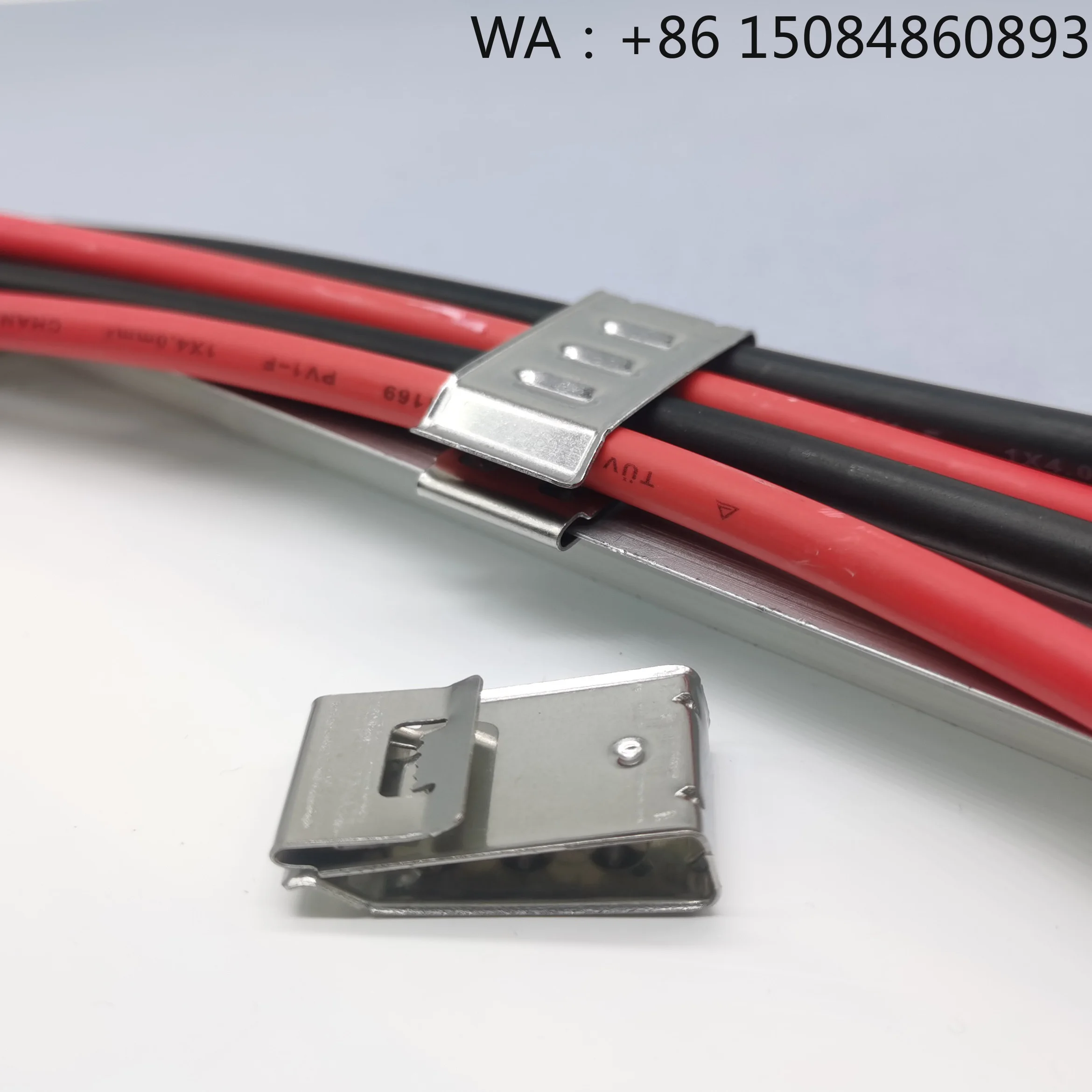 SUS304 Stainless Steel Solar PV Cable Clip, Professional Mounting System Auxiliary Accessories, Fixed Wire Fitting Parts for Hou