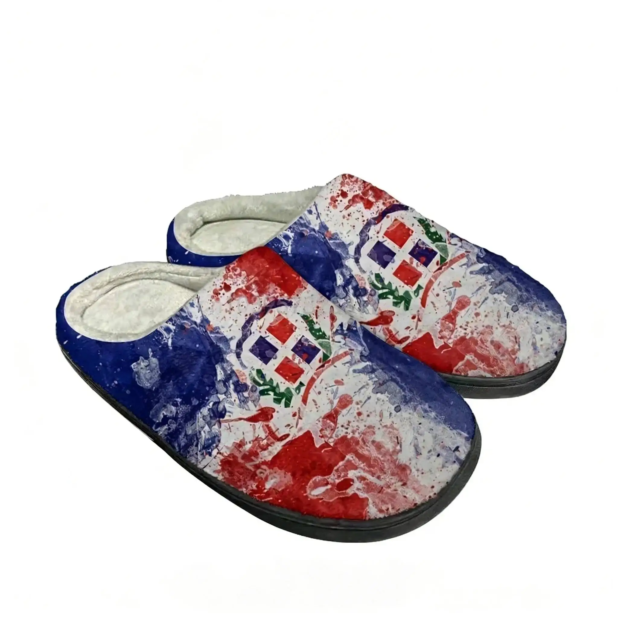 Dominican Republic Fashion Cotton Custom Slippers Mens Womens Teenager Plush Casual Keep Warm Shoes Thermal Comfortable Slipper