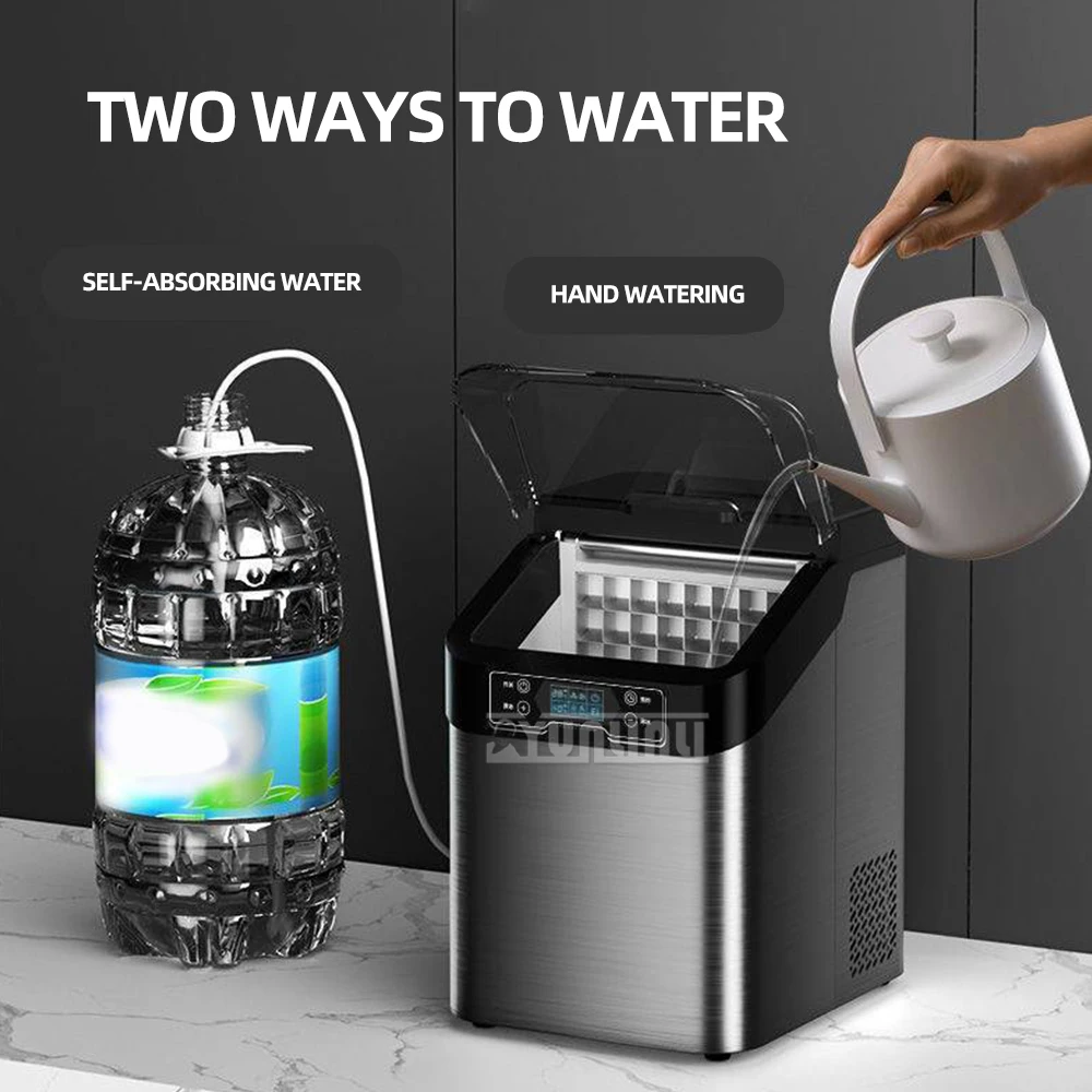Máquina de fabricación de hielo de escritorio comercial, Mini máquina de hielo eléctrica para leche, té, cafetería