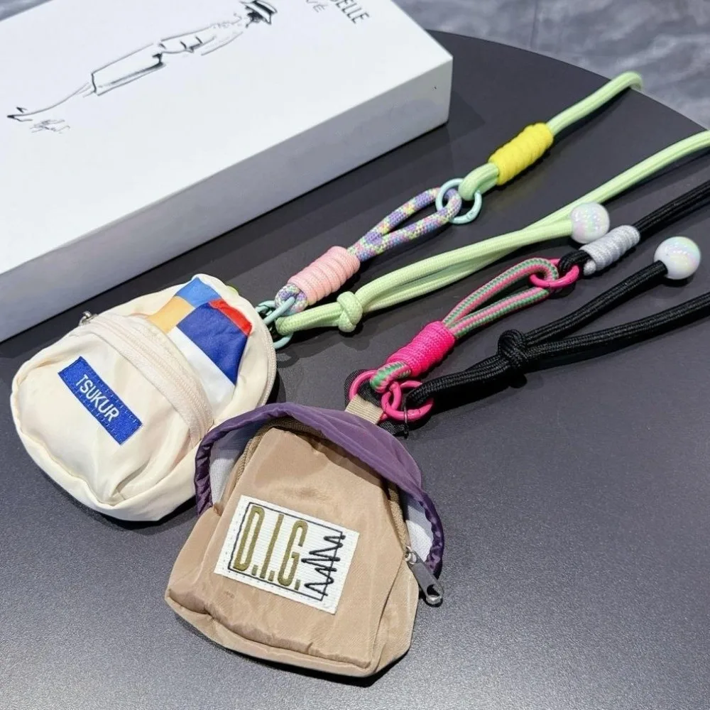 Beaded Crossbody Phone Lanyard Color Splicing Anti-Lost Phone Lanyard Pouch Mini Coin Purse Adjustable Mobile Phone Lanyard