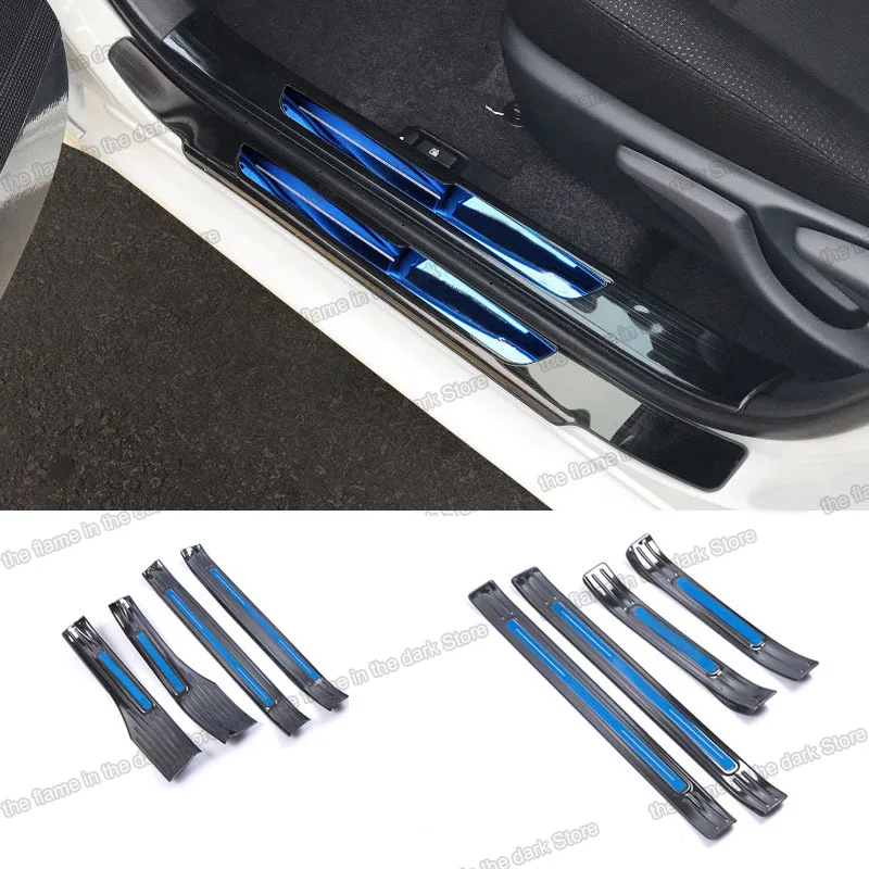 

for Toyota Corolla E210 E170 Car Door Sill Threshold Trims Anti-scratch Accessories 2014 2015 2016 2017 2018 2019 2020 2021 2022