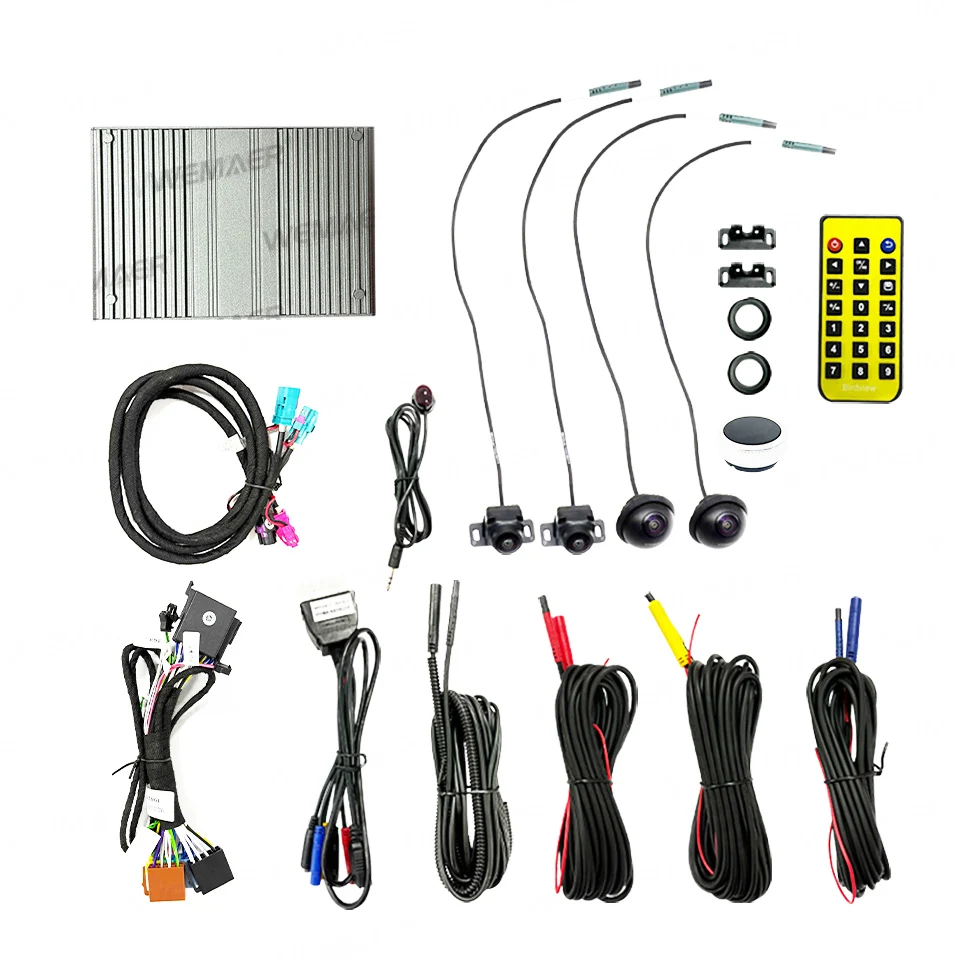 

Wemaer 360 Car Panoramic Vehicle Blind Spot Monitoring 4 Way Recording All in One Decoder for Wuling Bingo Alvez Air EV