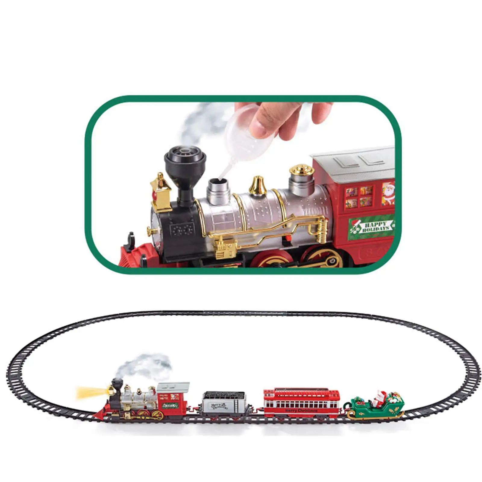 Christmas Tree Train Toys Smokes for Toddlers 3 4 5 6 7 8+ Years Old Boys