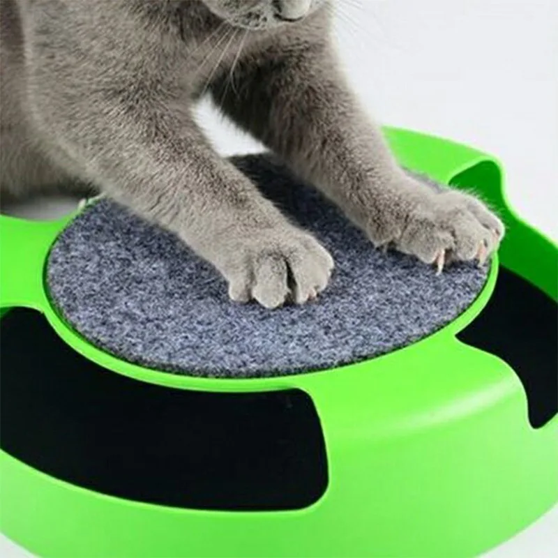 Cat Toy Turntable Roller Mouse Toys Interactive Intelligence Training Track Funny Games Cat Scratcher Toy Pet Toys  Accessories