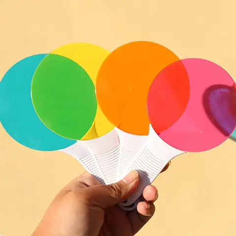 5Pcs Set Color Mixing Kids Science Toys Physics Red Green Yellow Optical Filter Montessori Juguetes Educativos