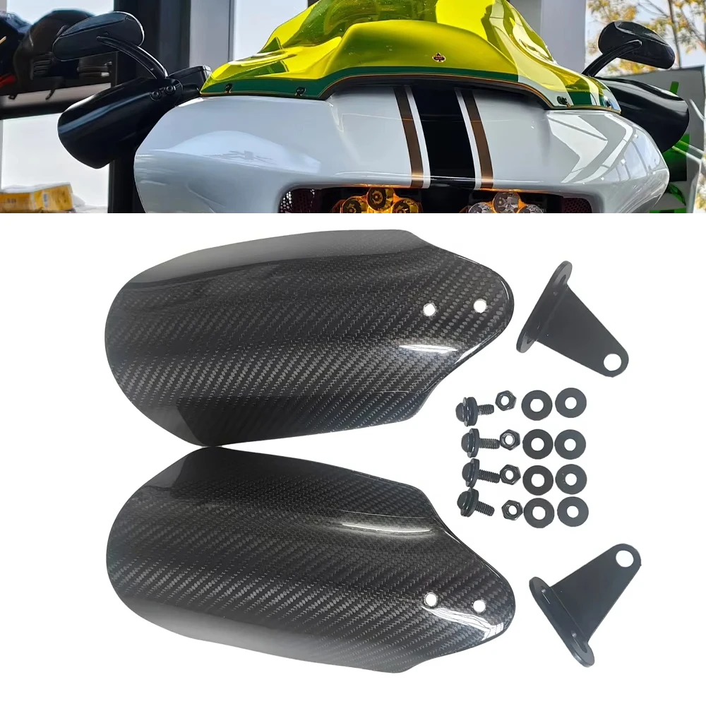 for Harley Davidson Road Glide CVO SE Carbon Fiber Hand Windshield Brake Protection Motorcycle Accessory