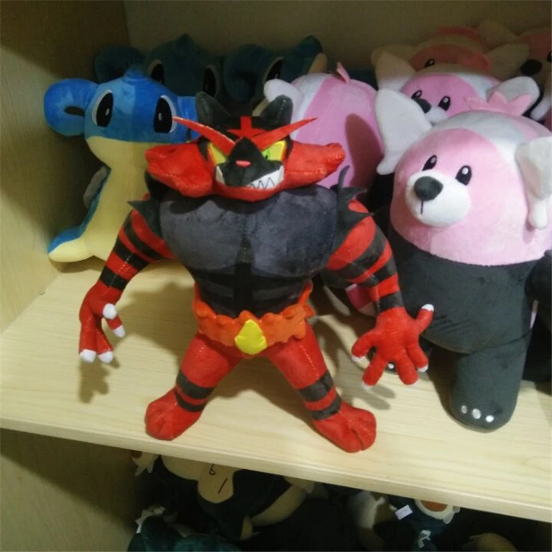 40ซม.น่ารัก Incineroar ตุ๊กตาญี่ปุ่น Anime Alola Region King Of Fire Tiger ตุ๊กตาหนานุ่มการ์ตูนเกม Plushies สำหรับแฟนๆ cos Prop