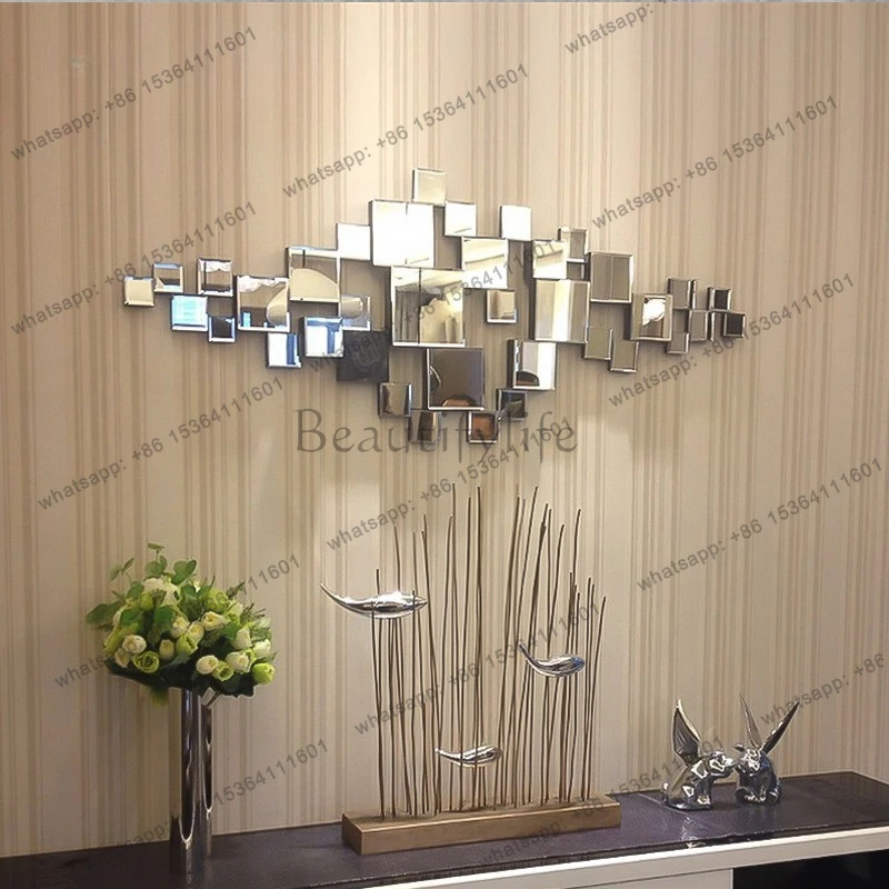 Mirror wall decoration creative fashion three-dimensional decoration porch modern simple makeup mirror 1243