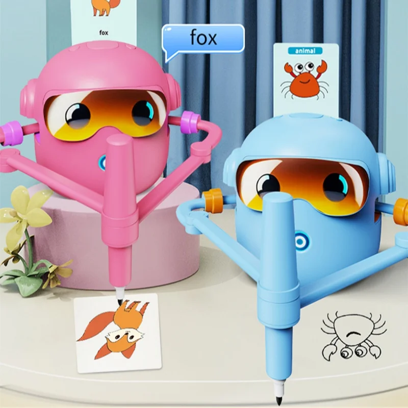 Kids Interactive Educational Drawing Robot Automatic Painting Robot Learn To Draw Art Training Machine Intelligece Robot Toys
