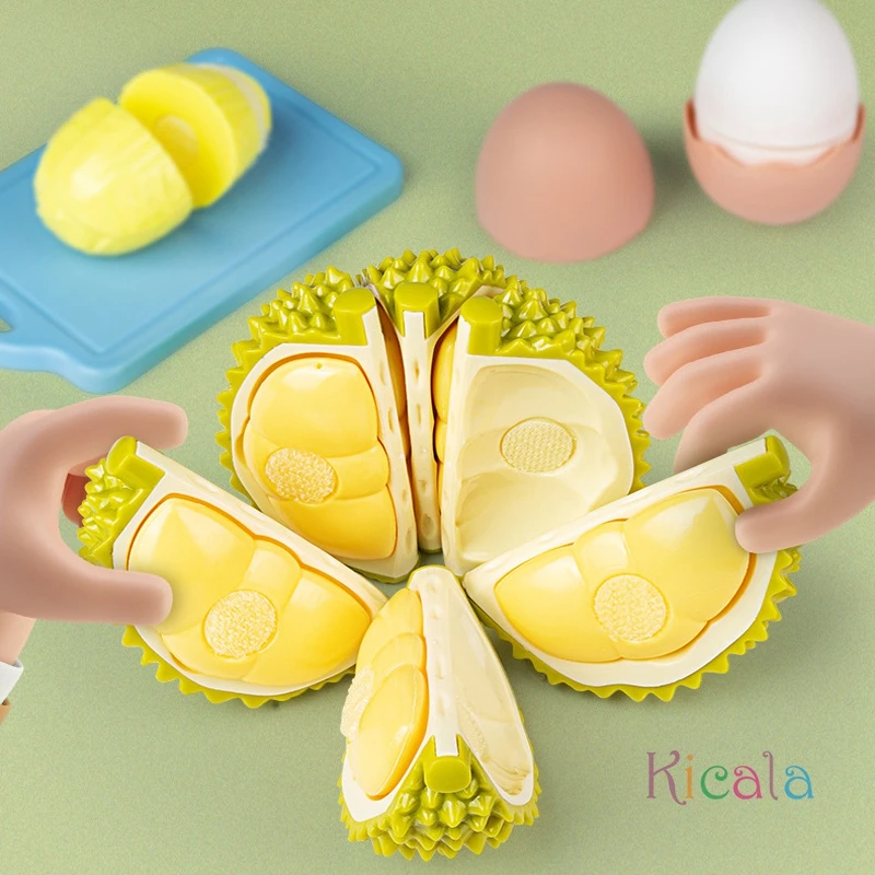 مجموعة واحدة من ألعاب المطبخ التعليمية لقطع الفواكه والخضروات البلاستيكية مع التفاح الكبير مثالية لهدايا عيد الميلاد