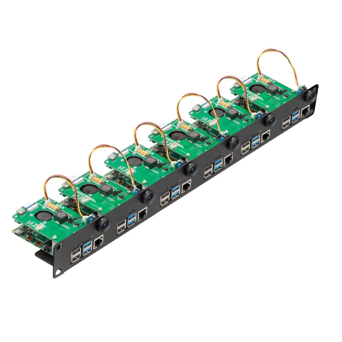 UCTRONICS 1U Rack with PoE Functionality for Raspberry Pi 4, 19