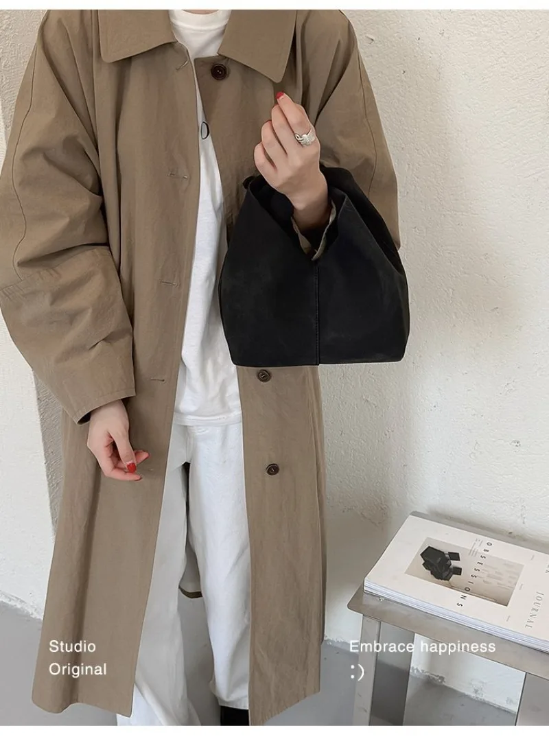 CEEKAY Wildleder-Handtasche im Hobo-Stil mit Perlenanhänger, Metallring, dünnem Riemen, vielseitig einsetzbar für den Alltag, Pendeln und Freizeit, große Kapazität – Detail 16