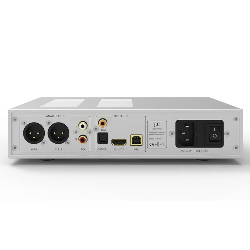 J.C Acoustics UDP-6P ES9039SPRO سطح المكتب DAC ومضخم ضوت سماعات الأذن ستيريو Hifi Music AMP