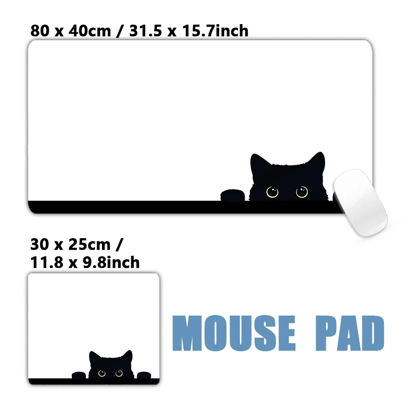 1Pc Large 1000x500 XXL Size Black And White Funny Cat No Internet Mouse Pad Mousepad XXL Keyboard Desk Mat With Rubber Base