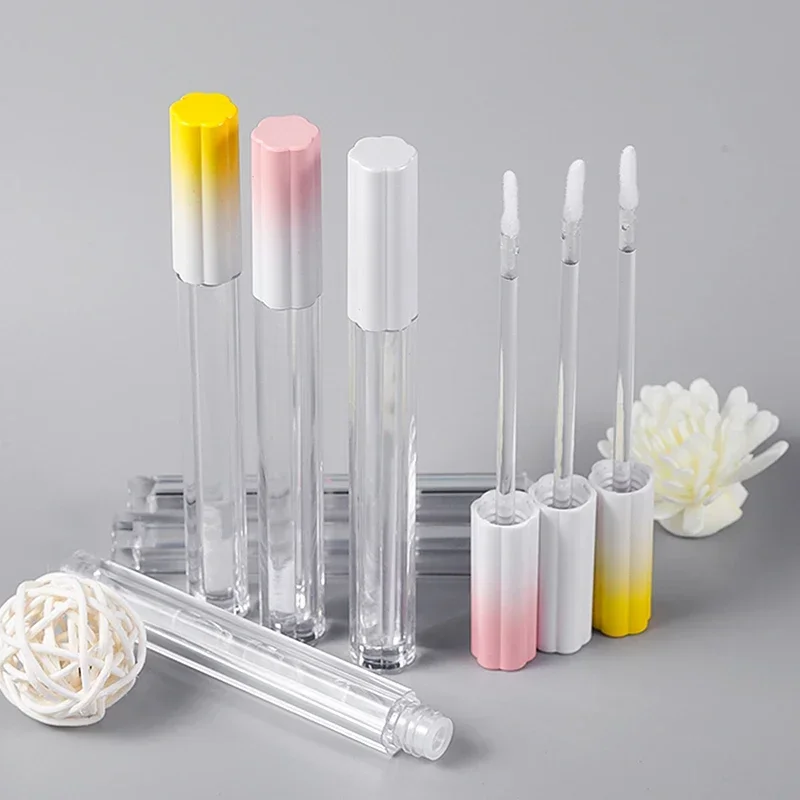 Plum Blossom Lip Glaze Hollow Tube Lip Gloss Multi-color Selection Gradient Lip Gloss Tube Cosmetic Containers Refillable Bottle