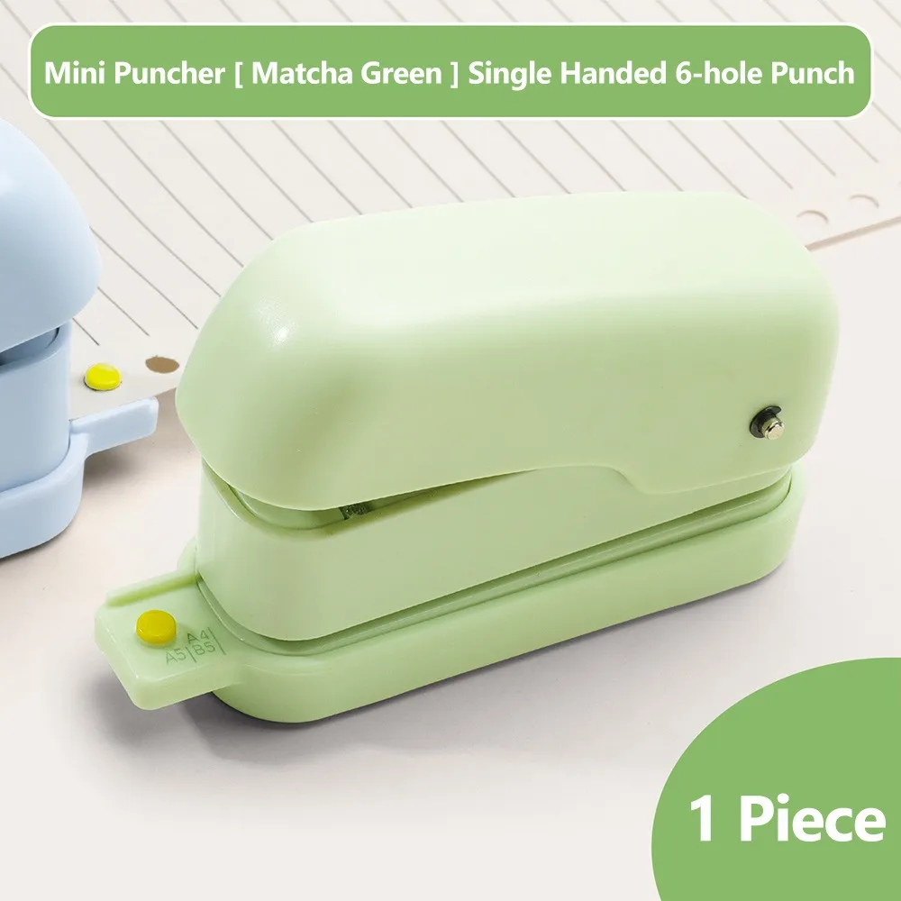 

New Mini 6-Hole Puncher Loose-Leaf Handheld Hole Puncher Labor-Saving Hole Punch Machine A5/B5/A4 Notebooks
