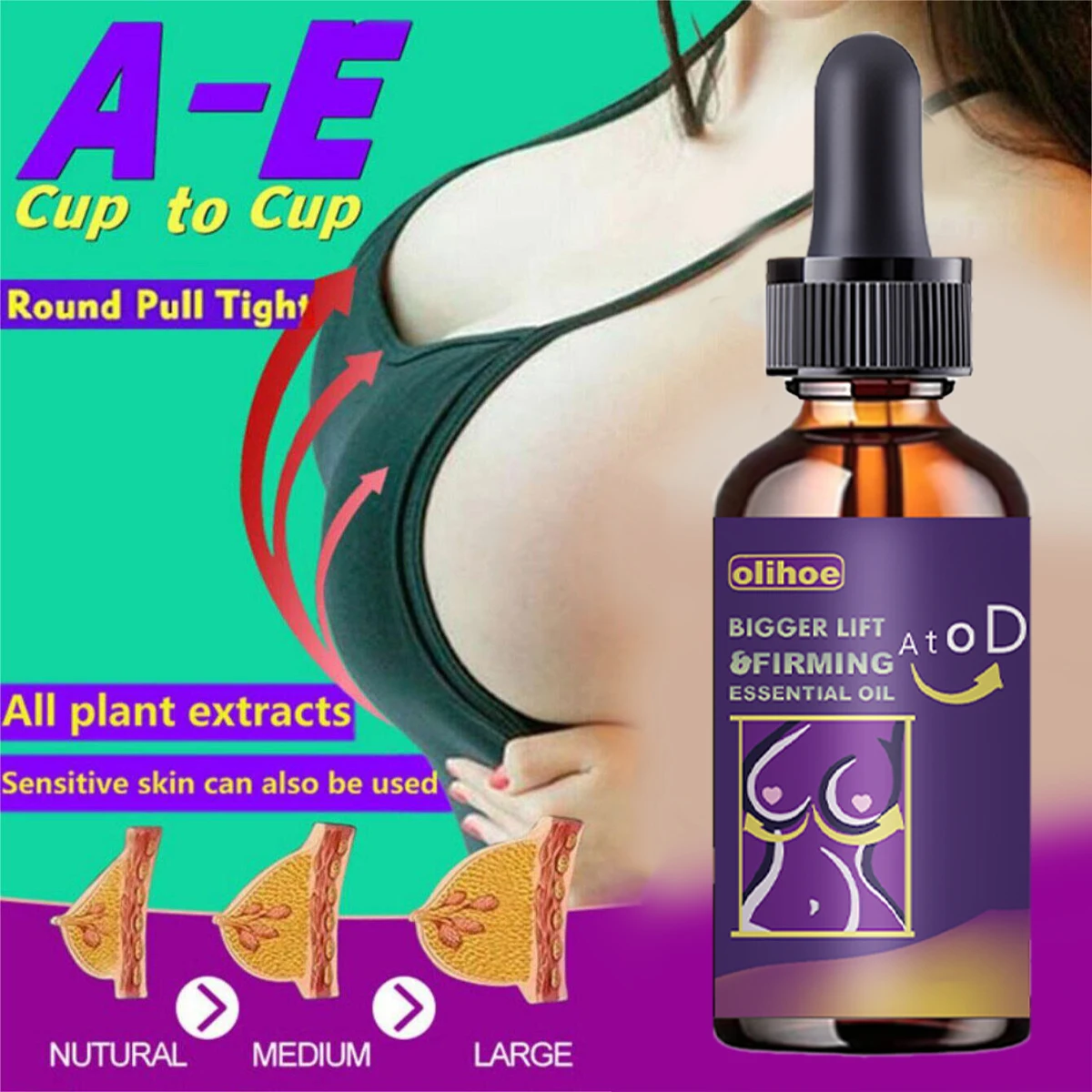 

Breast Regrow Essential Oil Chest Enhancement Bust Plump Up Growth Enlarging Boobs Bigger Lift Firming Breast Enlarge Bio Oils