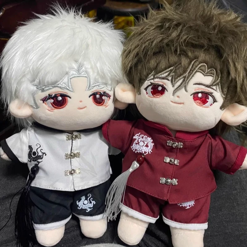 ผ้าฝ้าย 20 ซม.ตุ๊กตาเสื้อผ้าจีนโบราณสไตล์สี่ Big Beasts ชุด Non-Attribute Kawaii ตุ๊กตาชุดสําหรับสะสมตัวเลข
