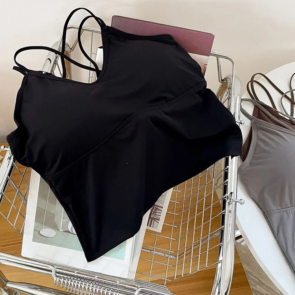 Ice Silk Women's Underwear Elegant Vests with Beautiful Back and Functional Suspenders Ideal for Casual Outfits