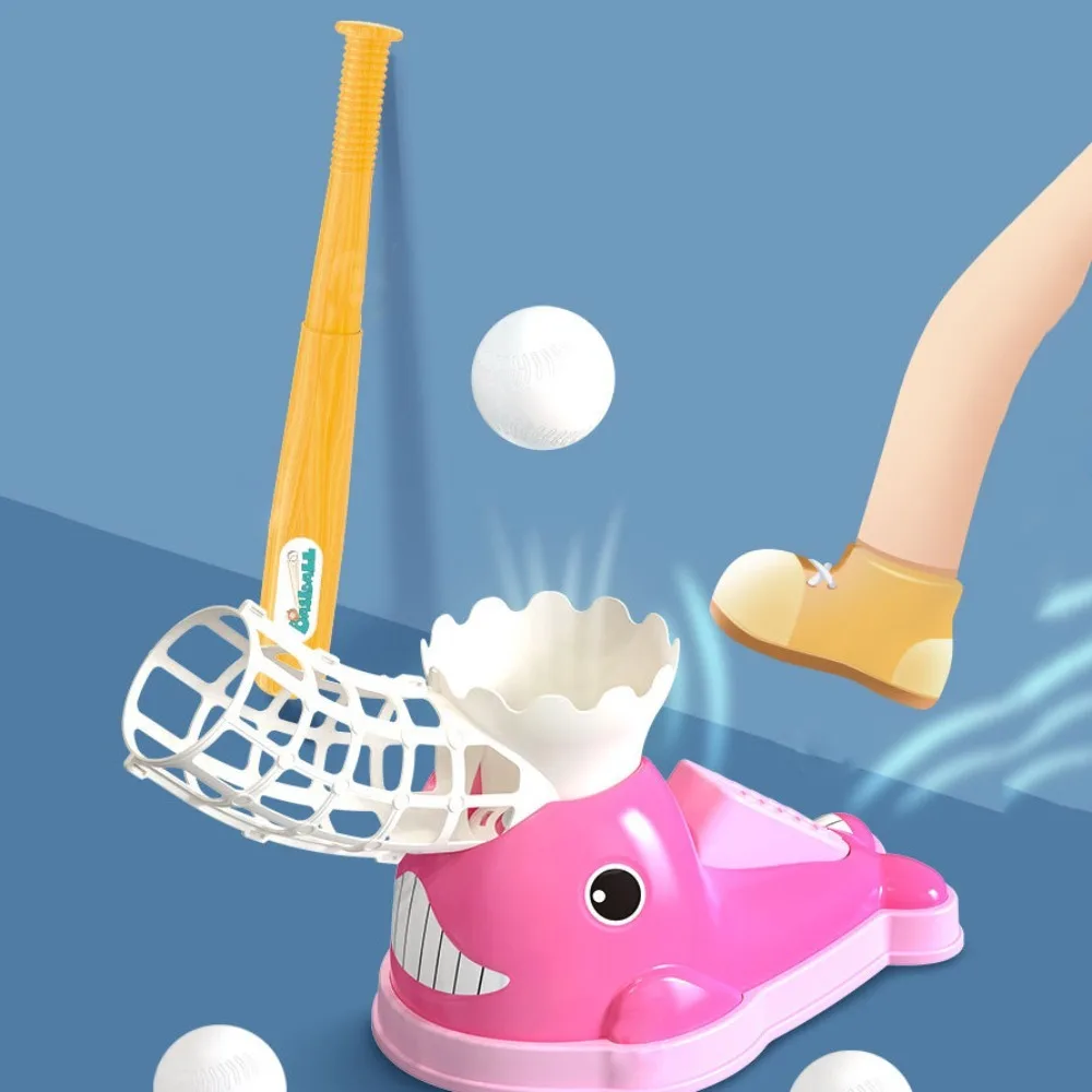 

1 Set Whale Baseball Launcher Toy Sport Games with 3 Balls Kids Baseball Trainer Toy Safe Cartoon Baseball Pitching Machine