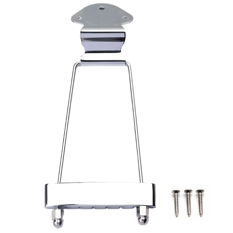  Reinforced Metal Guitar Bridge For Electric Instruments 74mm Width Design Ensures Long Terms Performances Stability