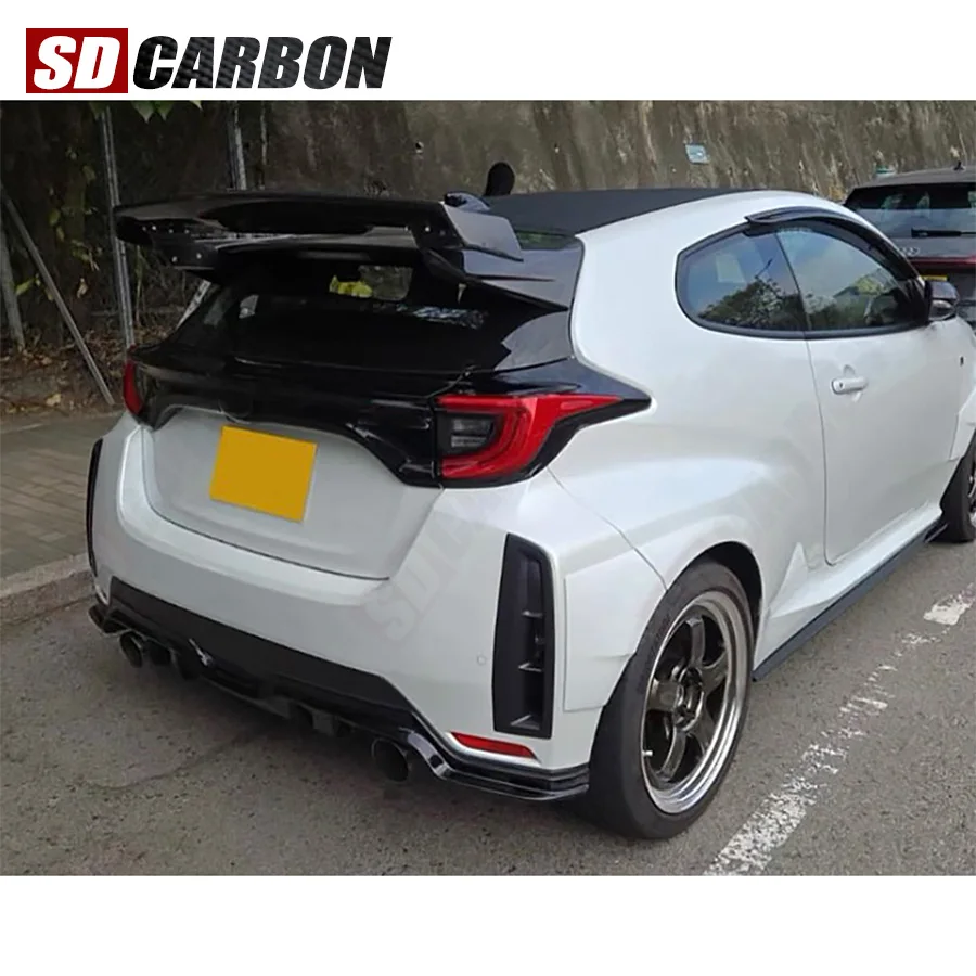 

Real Carbon Fiber Rear Spoiler For Toyota GR Yaris Tail Box Cover Wing FRP Car Tuning Body Kit Exterior Accessories