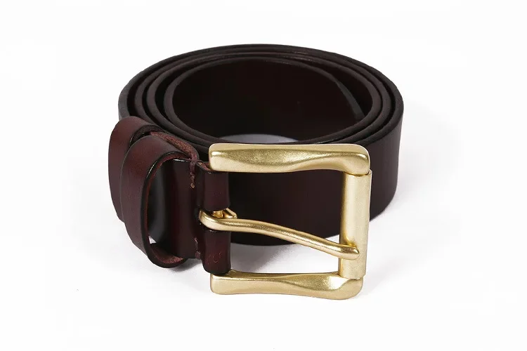 Free Shipping.2024 new style 100% cow leather copper pin buckle belt.brand genuine vintage belts.sales quality