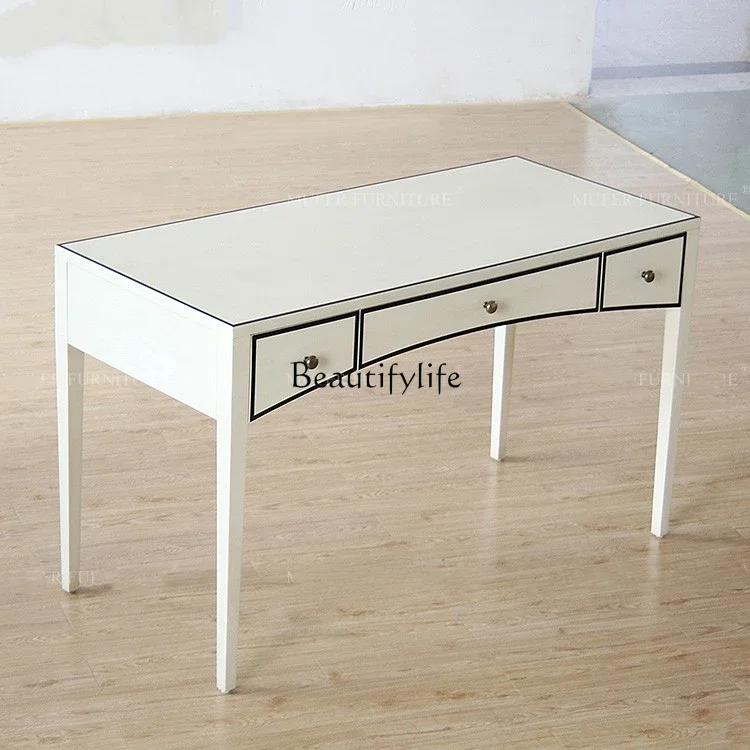 

*American simple modern all-solid wood desk writing desk small apartment