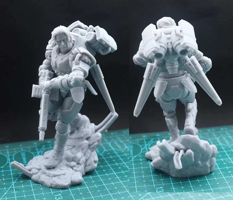 1/24 75mm  1/18 100mm Resin Model Space Soldier Sculpture Figure Unpainted No Color RW-1137