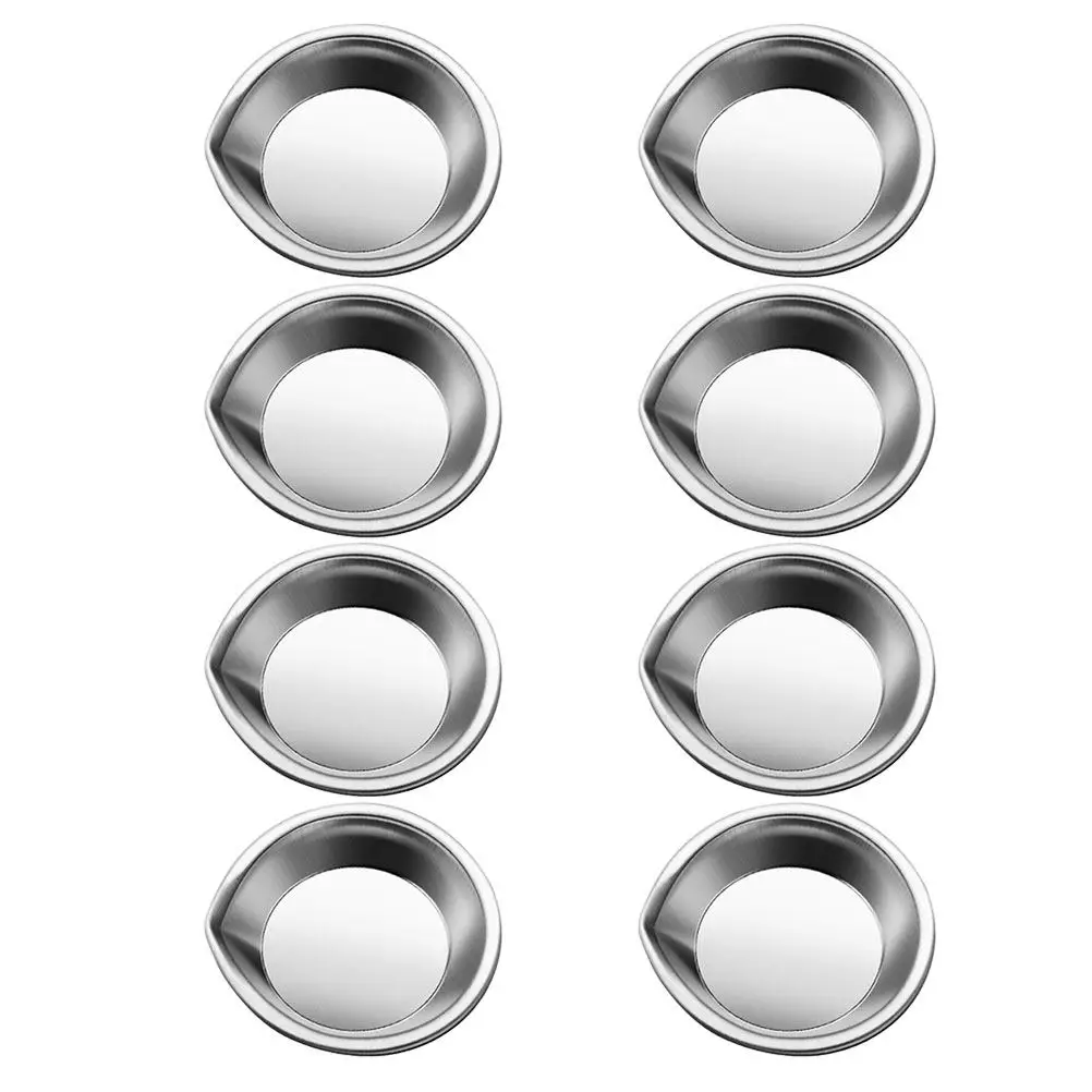 8Pcs Stainless Steel Reusable Painting Palette Easy Pour Color Mixing Tray Small Painting Tray for Artists Craft Paint Trays