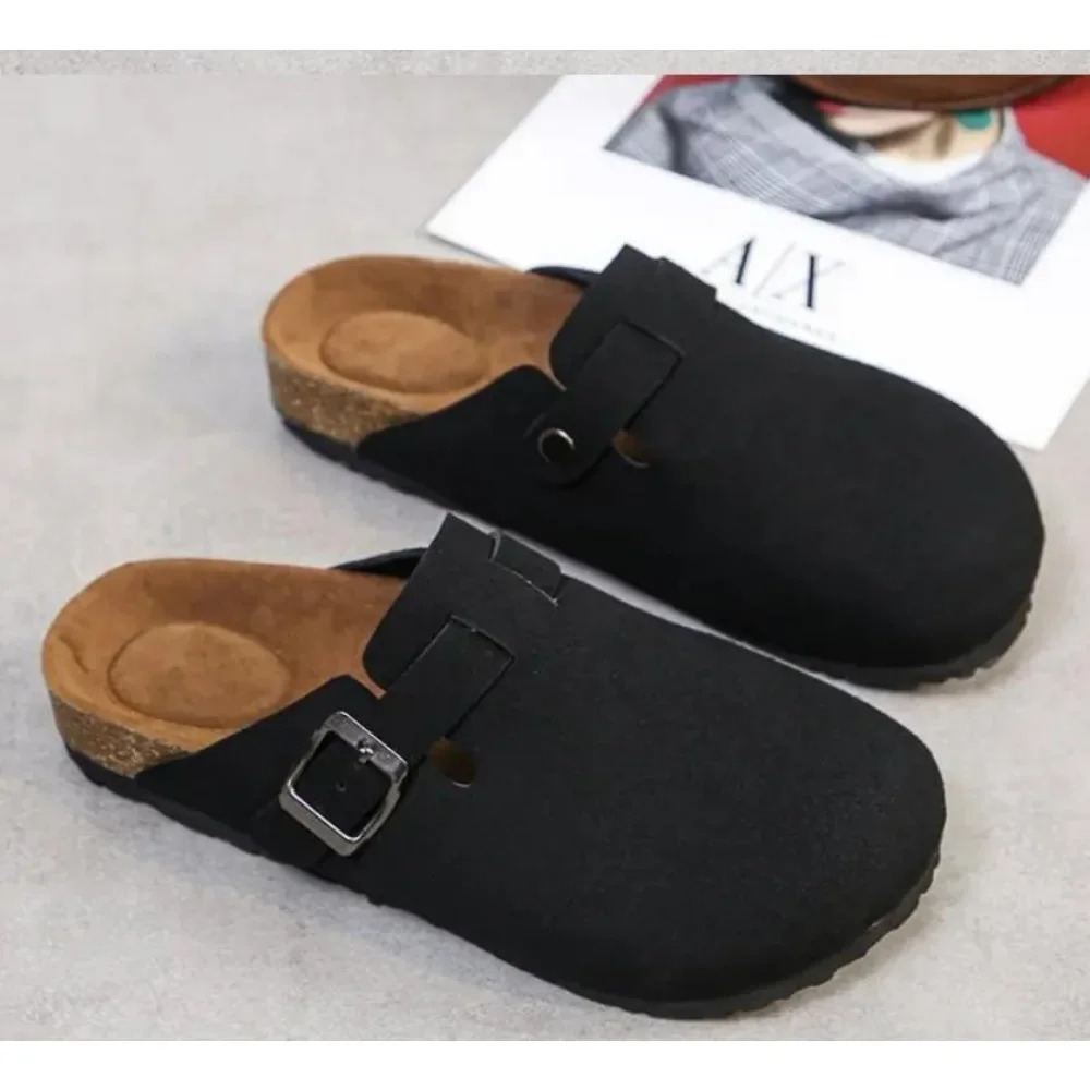 Sandalias Yricas de corcho para mujer, zuecos de gamuza suave con soporte para ARCO, thronees de playa a la moda para el hogar