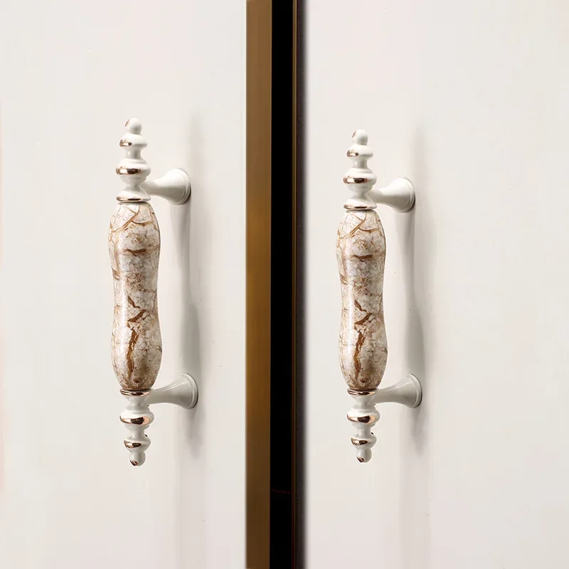 yes1pc European-style pastoral door cupboard wardrobe ceramic handle modern minimalist wine cabinet cabinet  table door handle