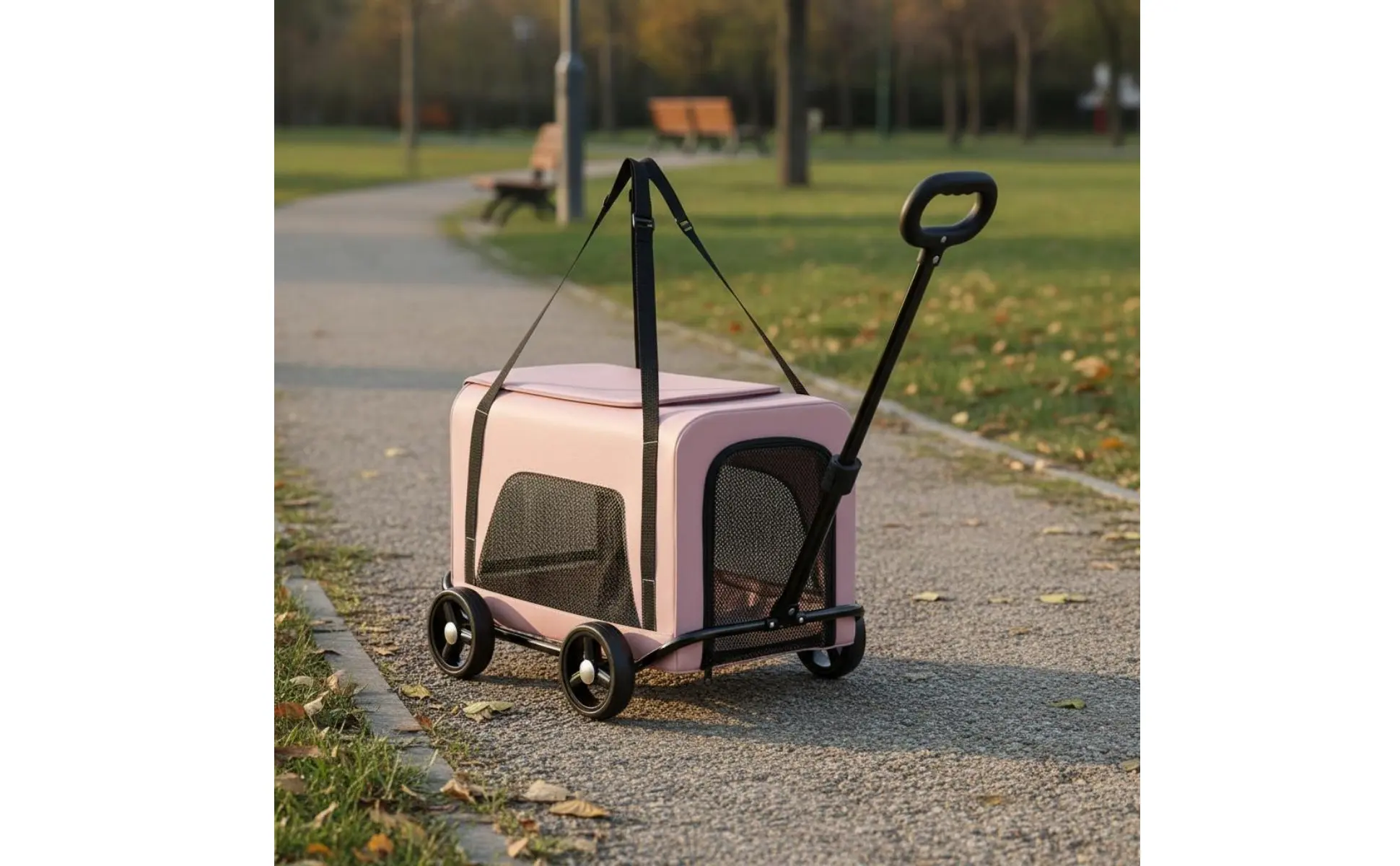 Foldable Pet Stroller Breathable Mesh Small Dog Feline Trolley Bag Pet Trolley Carrier Telescoping Handle Feline Rolling Carrier Foldable Pet Stroller Breathable Mesh Small Dog Feline Trolley Bag Pet Trolley Carrier Telescoping Handle Feline Rolling Carrier