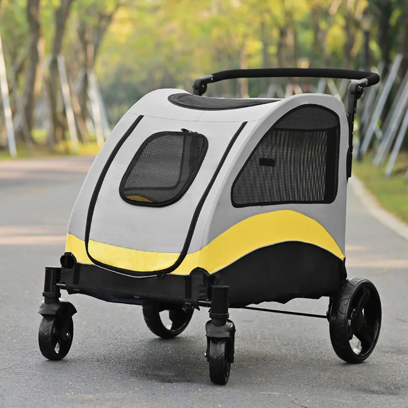 

Pet Jogger Stroller for Breathable Animal Stroller with 4 Wheel and Storage Space Foldable Dog Stroller