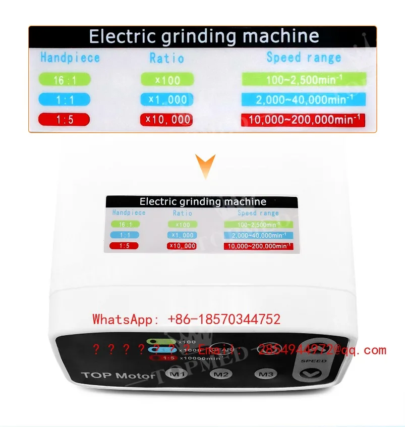 2026    1:1LED Dental Electric Motor 1:5 Oral Material Instrument External Brushless Electric Motor Grinder