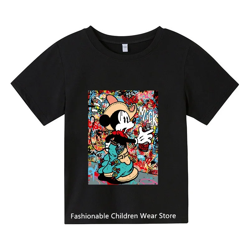 

Mickey Minnie Children T-Shirt Birthday Number 1-9 Boy Girl Clothes Kid Kawaii Anime Cartoon Little Baby Casual Tee Shirt