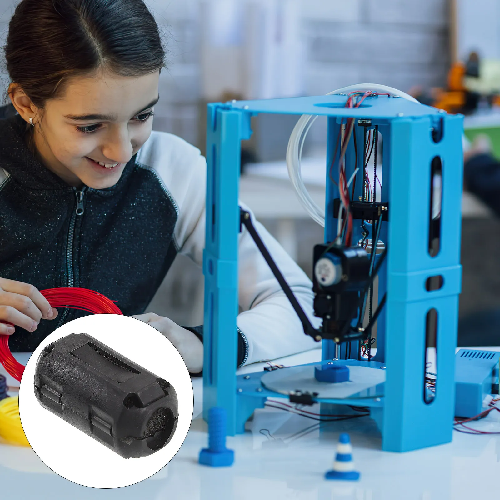 

4Pcs Anti Static Filament Cleaner Tool 3D Printer Filament Maintenance Accessory Removes Particles Improves Print Accuracy Wide