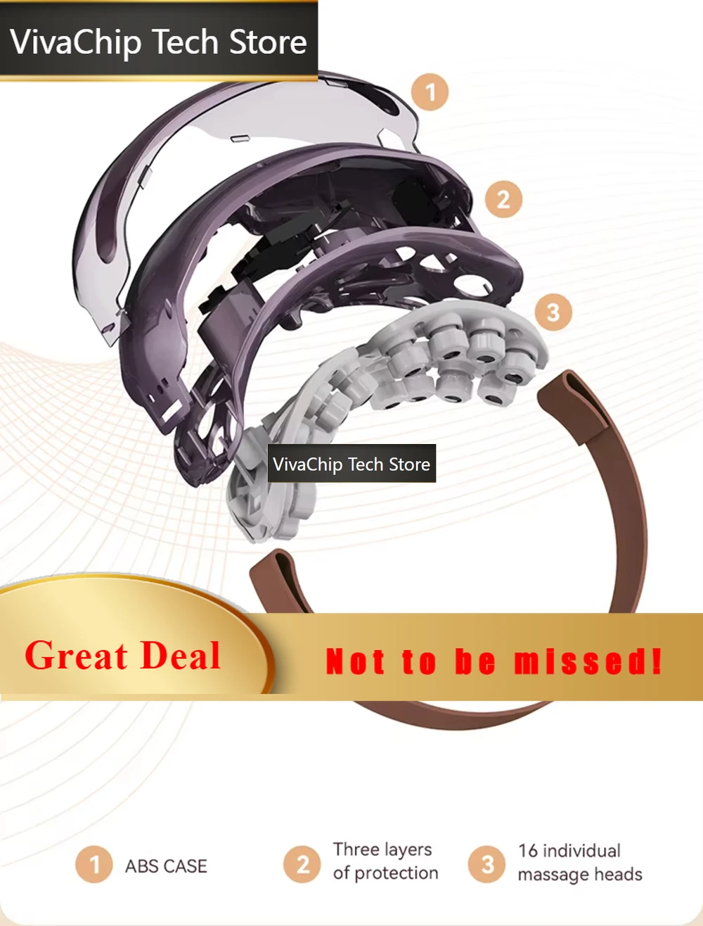 VivaCTHealth Care Electric Eye Massager With Heat Wireless Vibration Eyes Music Massager