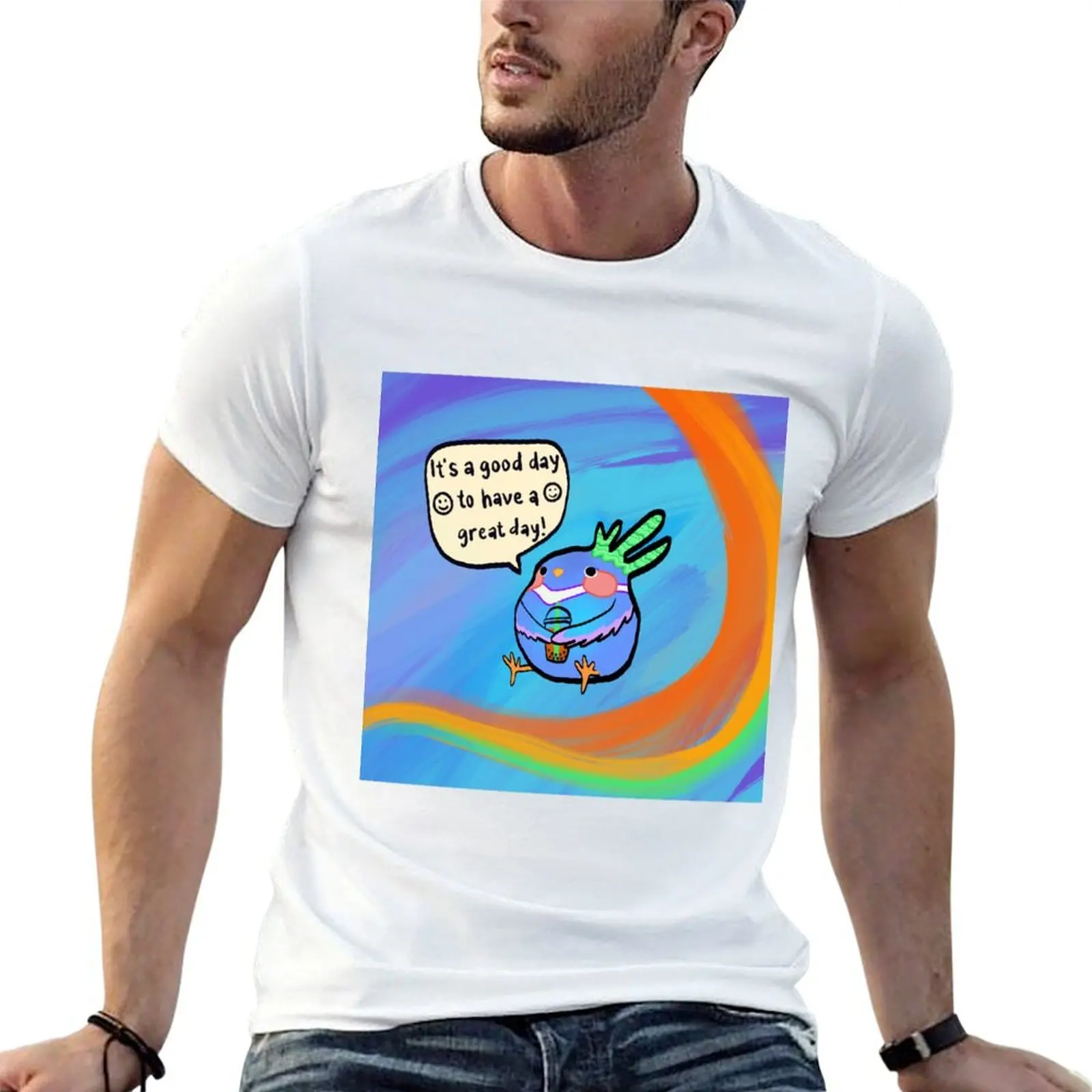 

Positive bird T-Shirt man t shirts cotton t shirts for man graphic cars T-Shirt