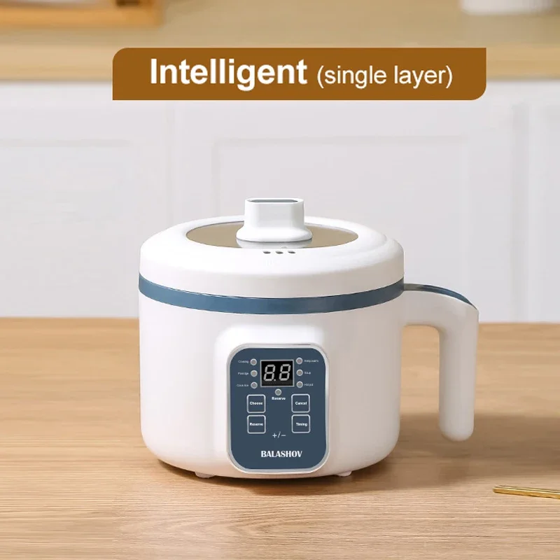 1.7L หม้อหุงข้าวไฟฟ้า SINGLE Double Layer 220V หม้อหุงข้าว Non-Stick Smart Mechanical MultiCooker หม้อข้าวนึ่งสําหรับ Home