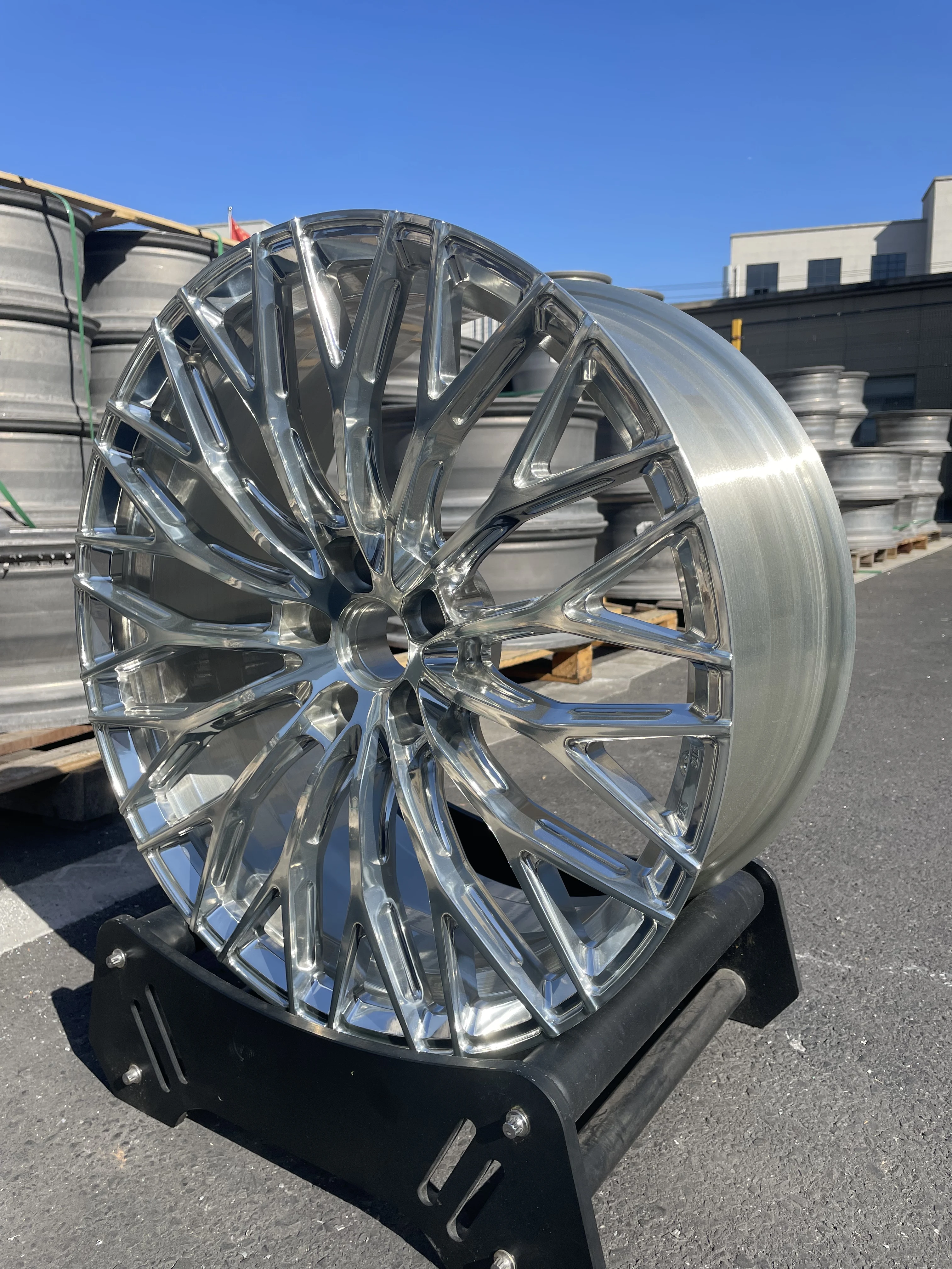 Personalizado 1 peça forjada 5x112 rodas côncavo profundo escovado bronze polido lábio 18 19 20 21 22 23 polegadas rodas forjadas