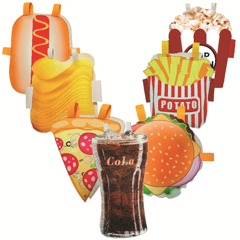 

Halloween Christmas Funny Cosplay Burger Coca-Cola Pizza Hot Dog French Fries Popcorn Potato Chips Performance Clothes