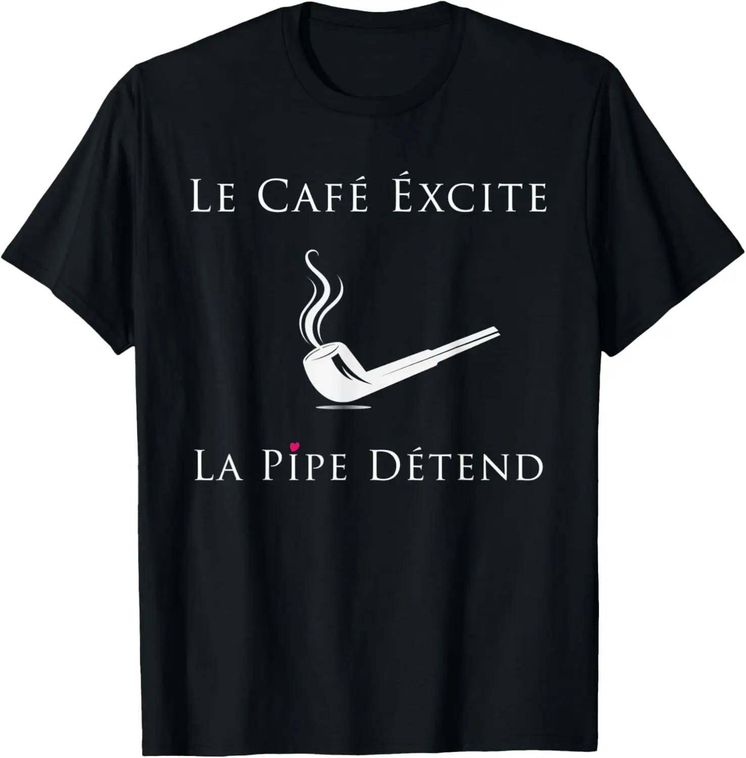 Mens Naughty Humour Couple Gift - Coffee Excites Pipe Relaxes T-Shirt