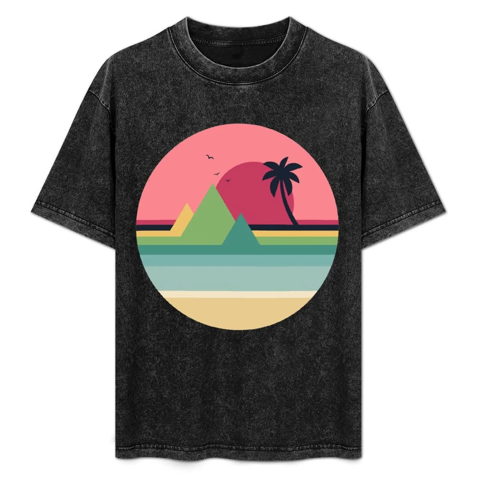 

Tropical Sunset T-Shirt Industrial Work Tee Shirt